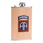 Zakfles 5 ounce 82nd Airborne hout look