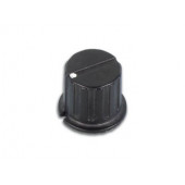 Knop, zwart, (KN246BP) 6mm asdiam.