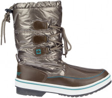  SNOWBOOTS SR • GLOSSED TROTTER II • Donker taupe/Smaragd