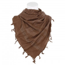 PLO sjaal van 100% katoen. bruin
