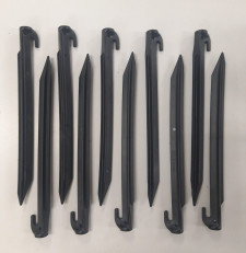 Tentharing nylon zwart 30 cm 10 stuks