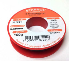 Soldeertin Stannol 0,5mm 100gram.