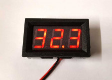 Voltmeter moduul 0-100Volt, 15 mm display