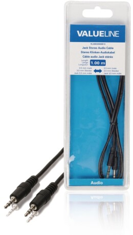 Stereo Audiokabel 3.5 mm Male - 3.5 mm Male 1m