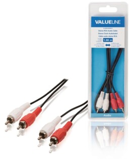 Stereo Audiokabel 2x RCA Male - 2x RCA Male 1m