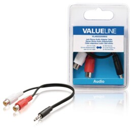 Stereo Audiokabel 3.5 mm - 2x RCA 0.20 m