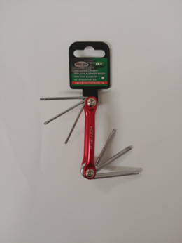 Torx set in aluminium houder