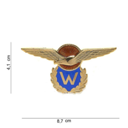 Embleem metaal KLU oranje/blauw 18751 #6090