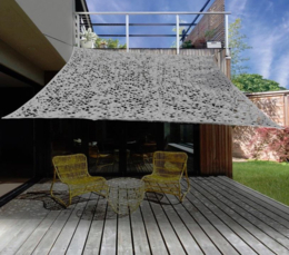 Schaduwdoek of camouflage net 3x3m vierkant