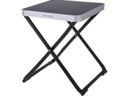 Camping vouwkruk met tafelblad - 43 x 40 x 48 cm - Zwart