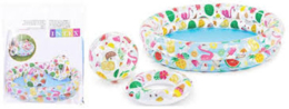 zwembad 1.22m x 25cm met bal en zwemband