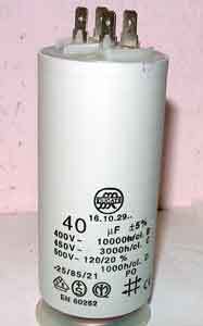 Aanloop condensator 40uF-450 volt
