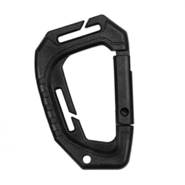 Tactical karabijnhaak zwart 12cm