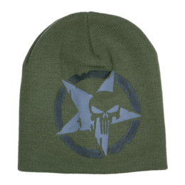 Beanie - muts - The Punisher groen