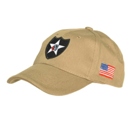 Baseball cap 2nd Infantry khaki