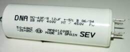 Aanloop condensator 12,5 uF-450 volt