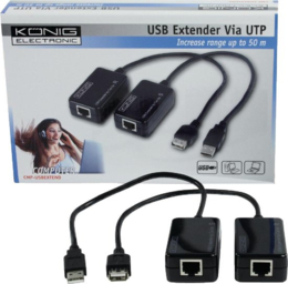 Konig USB Verlenger via UTP 50m
