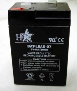 Loodgel accu, 6volt-4,5Amp