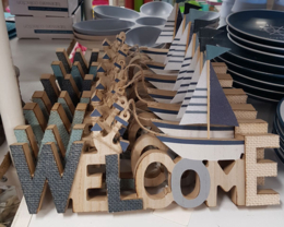 Decoratie deurhanger welkom