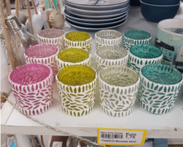 Decoratie Waxine kaars houder 6 cm