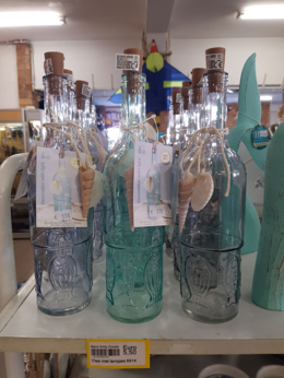 Decoratie fles met vis en led verlichting