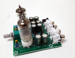 Audio voorversterker met 6J1