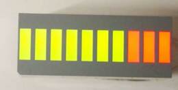 Ledbar, 10 leds, 7xgroen 3xrood