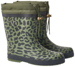 XQ regenlaars gevoerd panterprint Groen