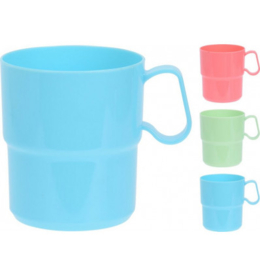 Beker met oor pvc Rose