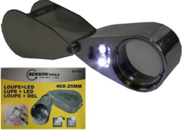 BENSON LOUPE + 3X LED DIAMANTAIR 40X-25MM