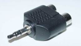 Adapter mini jack-2xtulp female