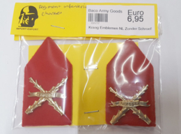 Setje kraag emblemen Regiment Infanterie Chassé