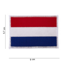 Embleem stof vlag Nederland middel 5,7cm x 9cm