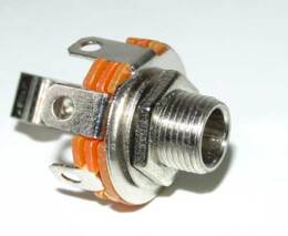 Mono jack chassisdeel, 6mm