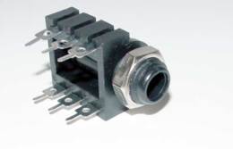 Stereo jack chassis deel, 6mm,