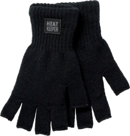 Heat Keeper Vingerloze heren thermo handschoenen zwart