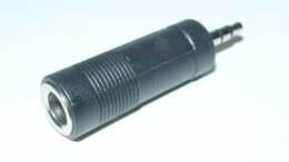 Adapter jack 3,5mm male-6mm female, stereo
