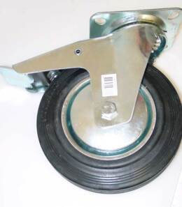 Zwenkwiel met rem, 200mm