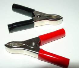 Krokodilbek klemmen set rood-zwart