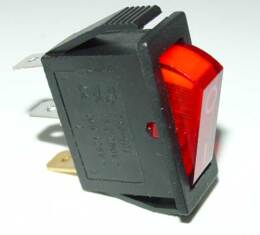Schakelaar snap-in, 1 x maak, met verlichting.