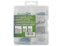 Bouten moeren ringen set, kruiskop, 330stuks.