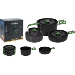 Pannenset compleet met ketel aluminium