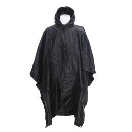 Poncho ribstop zwart