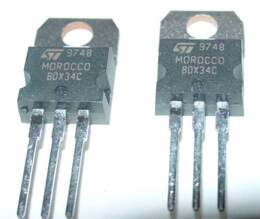 BDX34C PNP darlington transistor, 2 stuks.