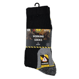 Working sokken 3 paar zwart/grijs