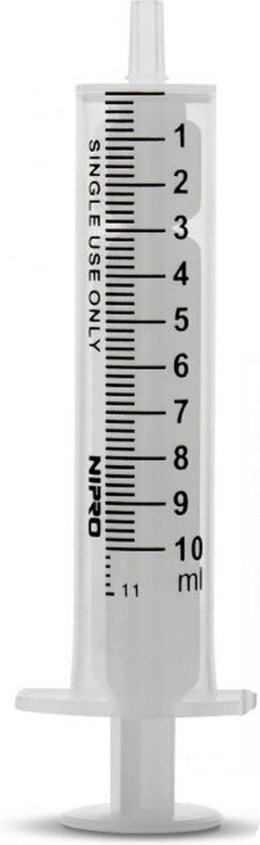 Injectiespuit, kunststof, 10mL