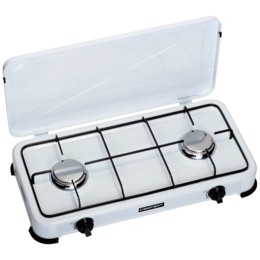 Campart gaskomfoor  - 2-Pits - 2x 1500 Watt - Wit