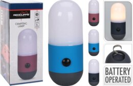 Camping LED lamp pil 6x6x14cm op batterijen