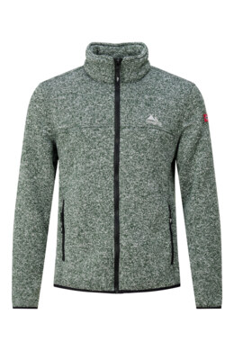 Nordberg Fred fleece vest - jas fluffie gevoerd HERBAL GREEN