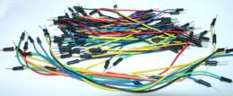 Breadboard draadjes, soepel, met stekkertjes.